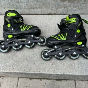 Black and Green Inline Skates